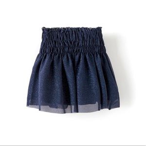 Zara glittery tulle navy skirt